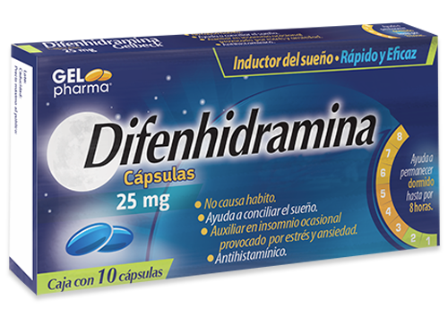 DIFENHIDRAMINA 10 CAPS 25 MG