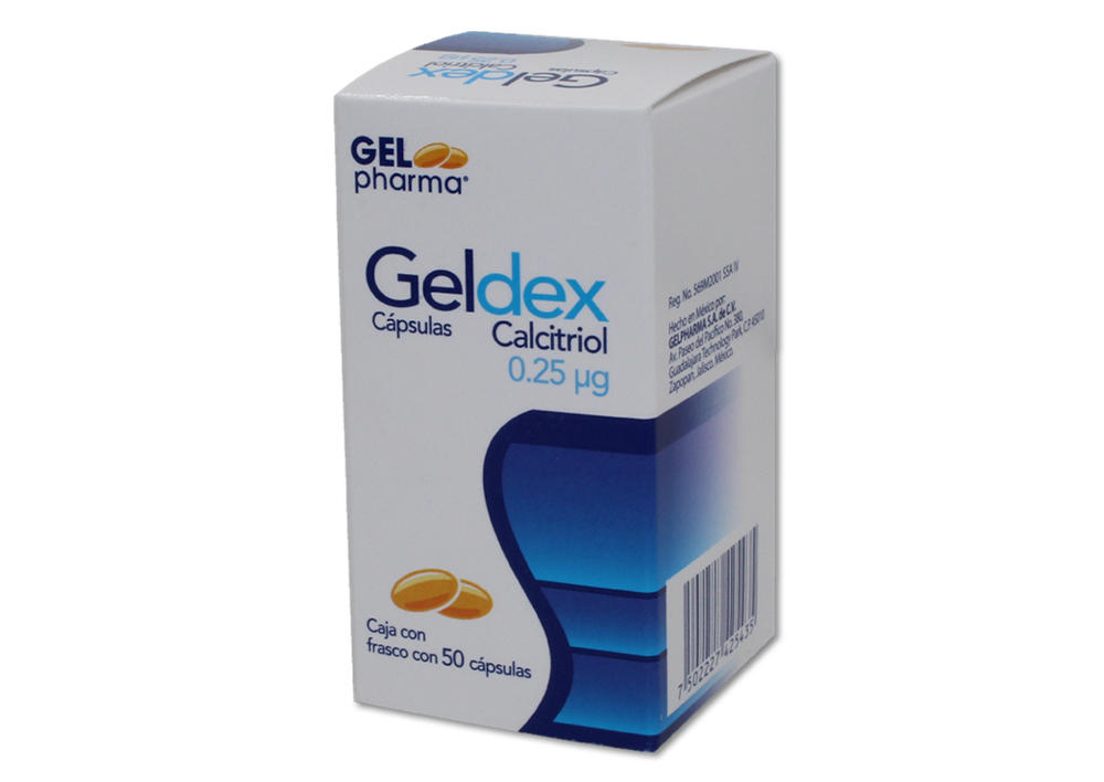 GELDEX 50 CAPS 0.25 MCG