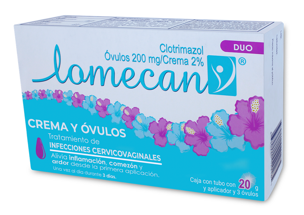 LOMECAN DUO 3 OVULOS Y CREMA 200 MG