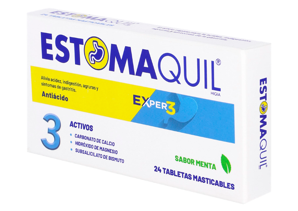 ESTOMAQUIL 24 TAB MASTICABLE 800 MG