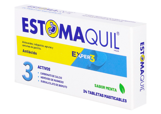 ESTOMAQUIL 24 TAB MASTICABLE 800 MG