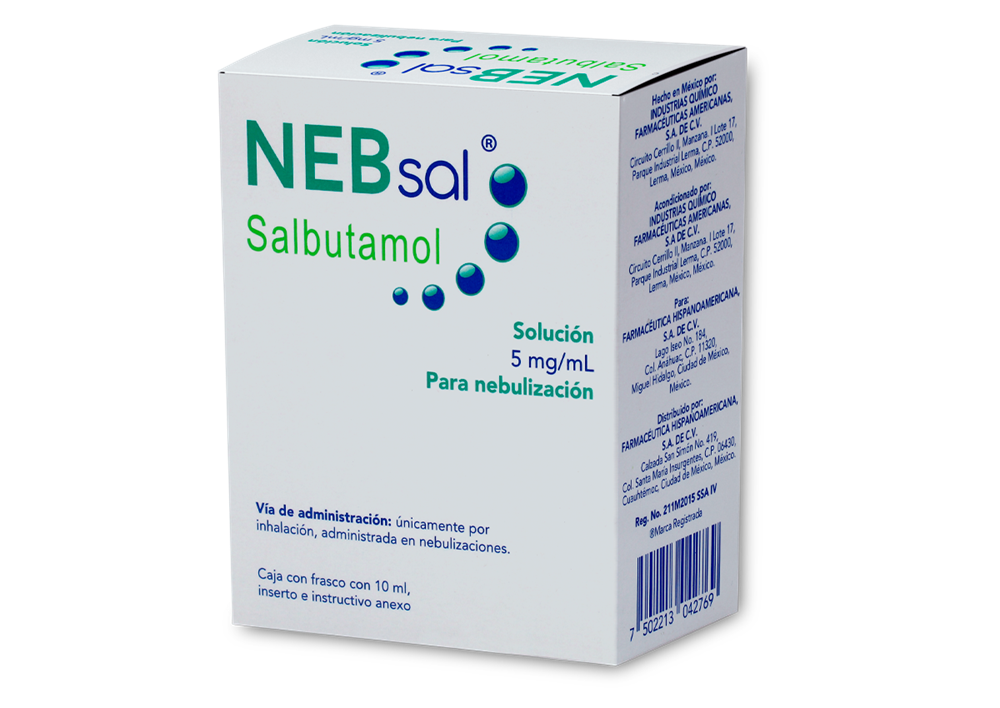 NEBSAL SALBUTAMOL SOLUCION 10 ML