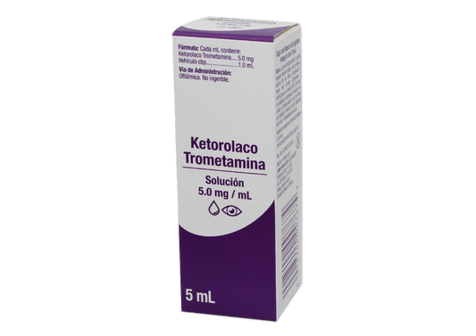 KETOROLACO TROMETAMINA 1 SOL OFT 5ML/MG
