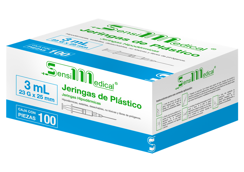 JERINGA AZUL 100 JERS 23X25MM/3 ML