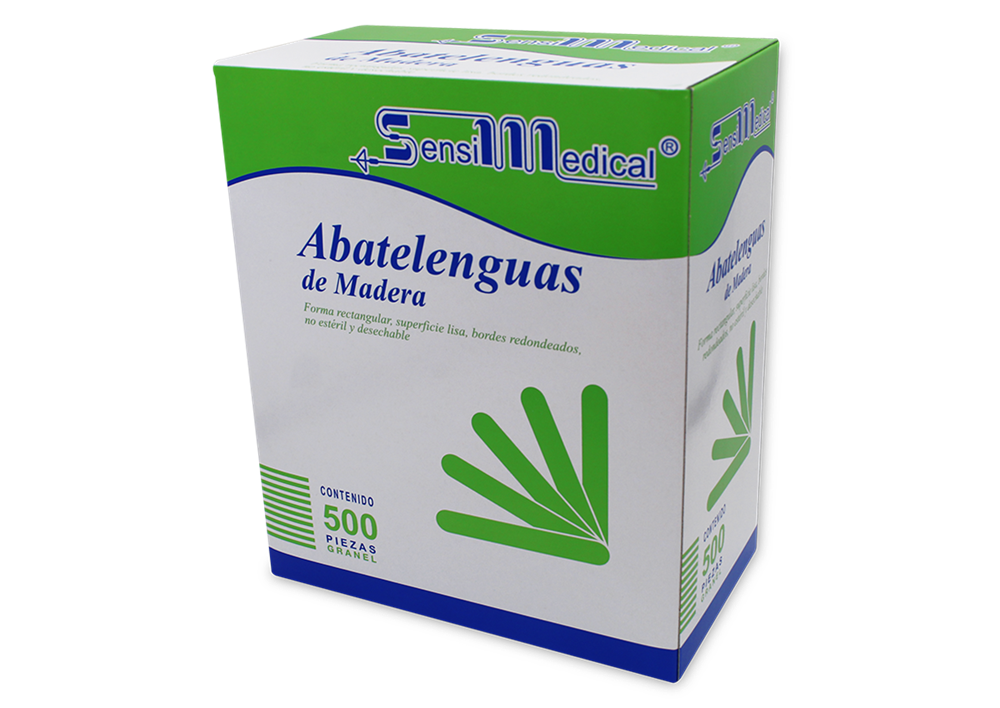 ABATELENGUAS DE MADERA 1 CJA 500 PZAS