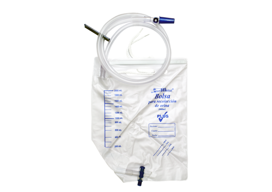 BOLSA RECOLECTORA DE ORINA 1 PZA 2000 ML