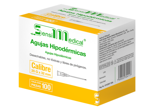 AGUJAS HIPODERMICAS 20X32 MM C/100