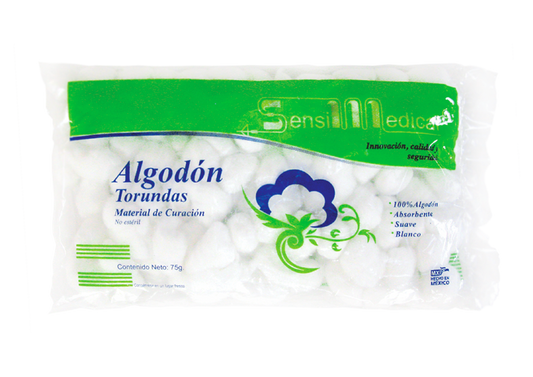 ALGODON TORUNDAS 1 BOL 75 G