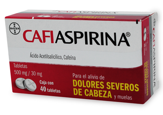 CAFIASPIRINA 40 TAB 500/30 MG