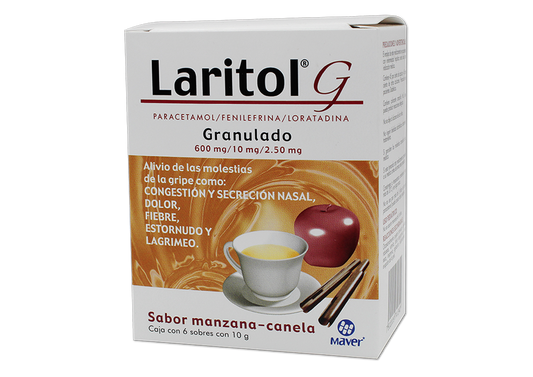 LARITOL G GRAN 6 SOB 600/10/2.5 MG