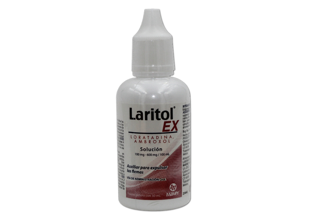 LARITOL EX 1 SOL 600/100MG/30 ML