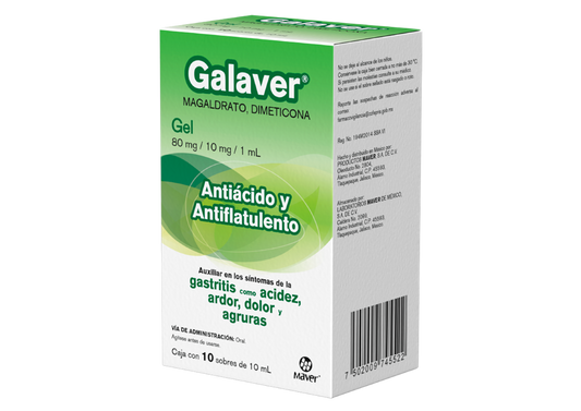 GALAVER GEL 10 SOB 80MG/10MG/10 ML