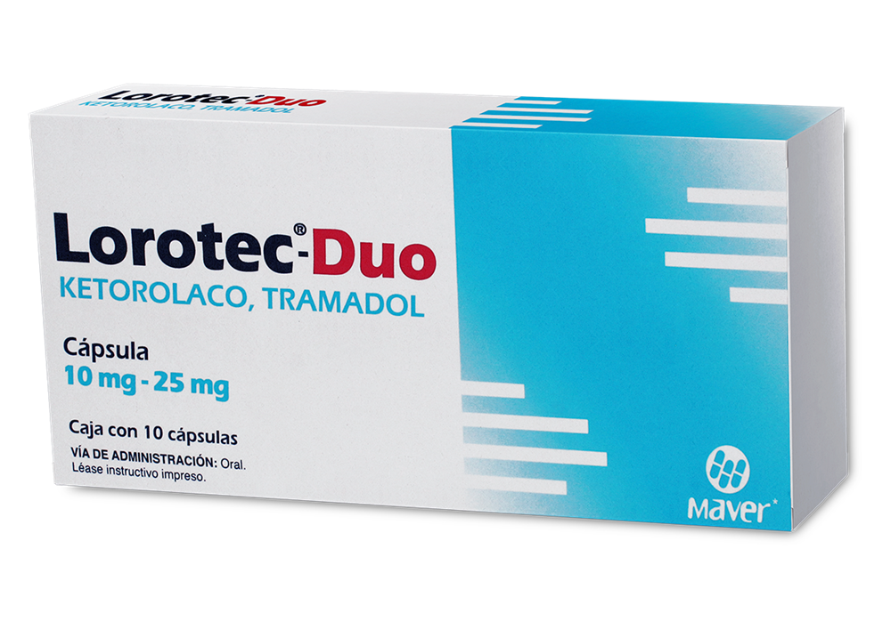 LOROTEC-DUO 10 CAPS 25/10 MG