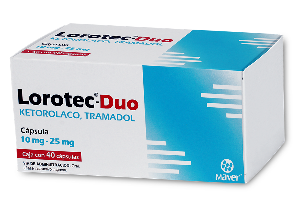 LOROTEC-DUO 40 CAPS 25/10 MG