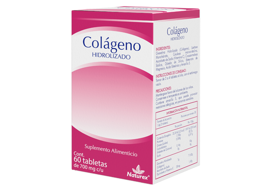 COLAGENO 60 TAB 71.42/1.42/700 MG