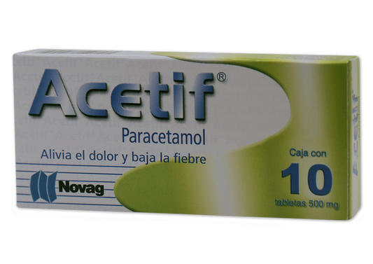 ACETIF 10 TAB 500 MG