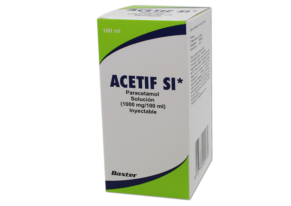 ACETIF SI 1 SOL INY 1000MG/100 ML