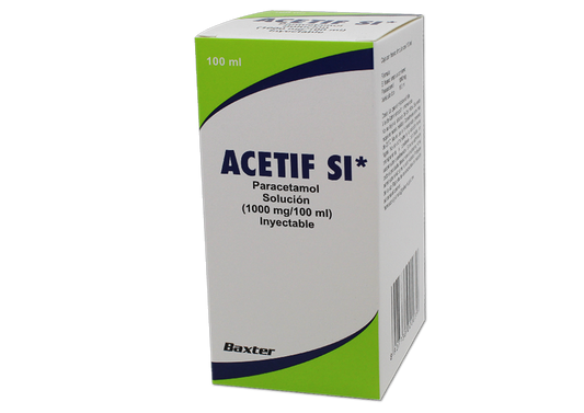 ACETIF SI 1 SOL INY 1000MG/100 ML