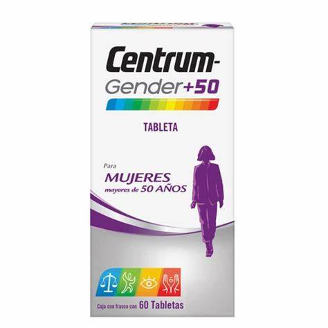 CENTRUM GENDER+50 MUJER 1 FCO 60 TAB