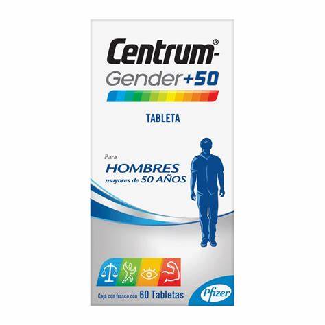 CENTRUM GENDER+50 HOMBRE 1 FCO 60 TAB