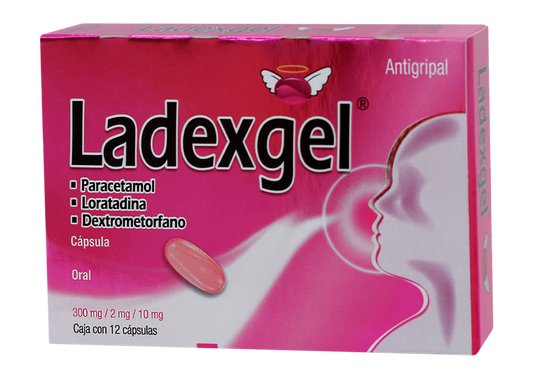 LADEXGEL 12 CAPS 300/2/10 MG