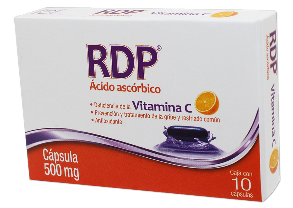 RDP ÁCIDO ASCÓRBICO 10 CAPS 500 MG