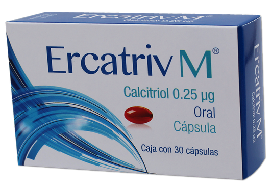 ERCATRIV M CALCITRIOL 30 CAPS 0.25 MCG