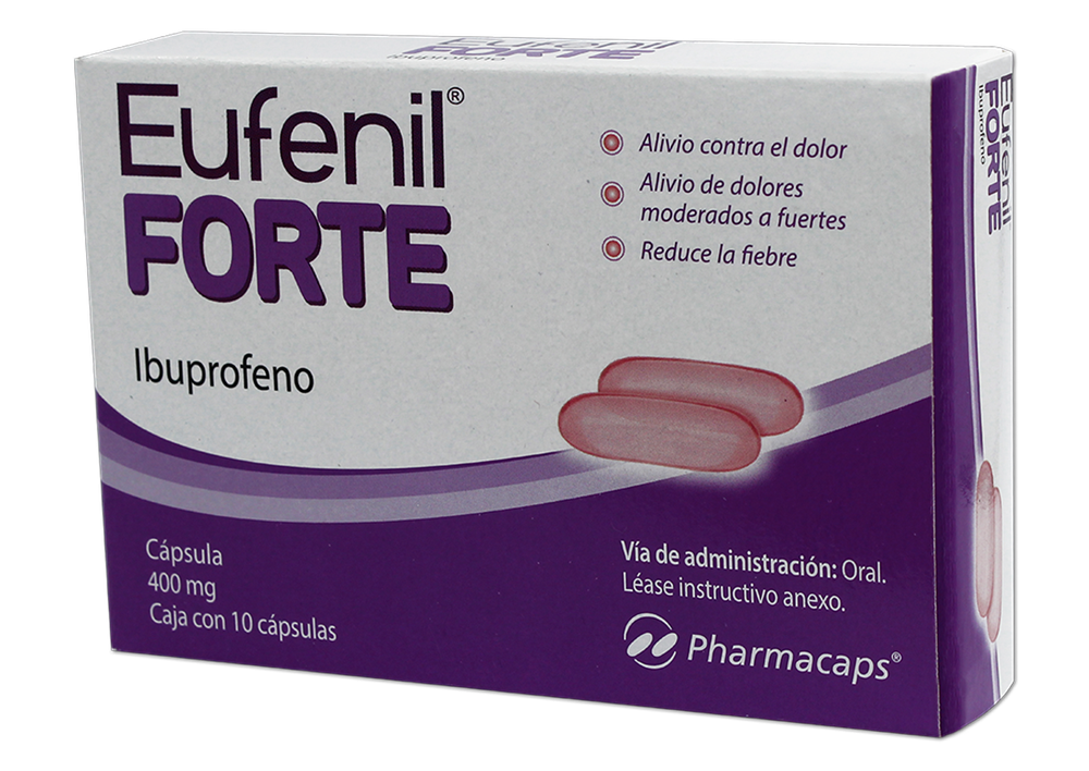 EUFENIL FORTE 10 CAPS 400 MG