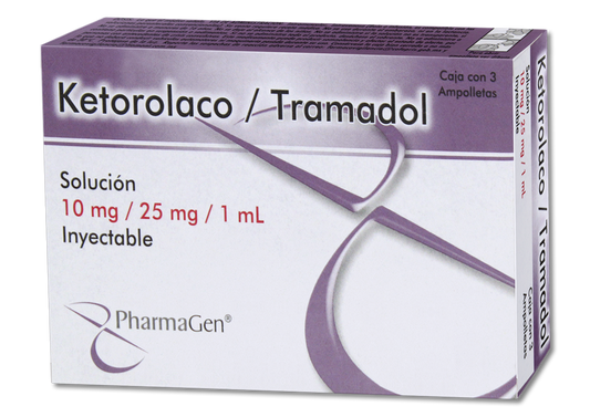 KETOROLACO/TRAMAD 3 AMP 10/25MG