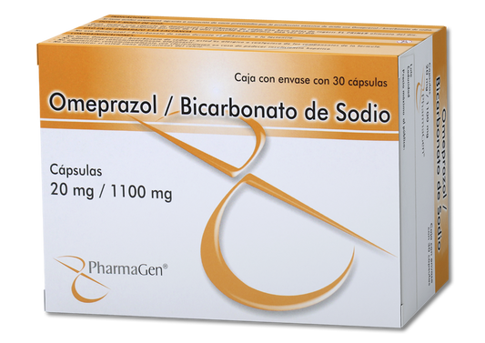 OMEPRAZOL/BICARBO 30 CAPS 20MG/1100 MG