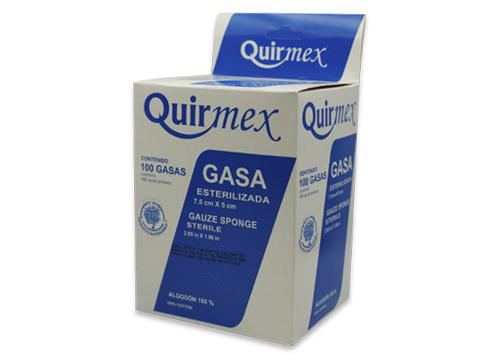 GASA ESTERILIZADA 100 SOB 7.5CMX5CM