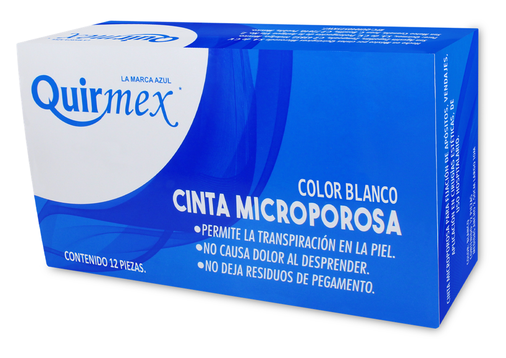 CINTA MICROPOR BLANCA 12 PZA 2.5CMx10M