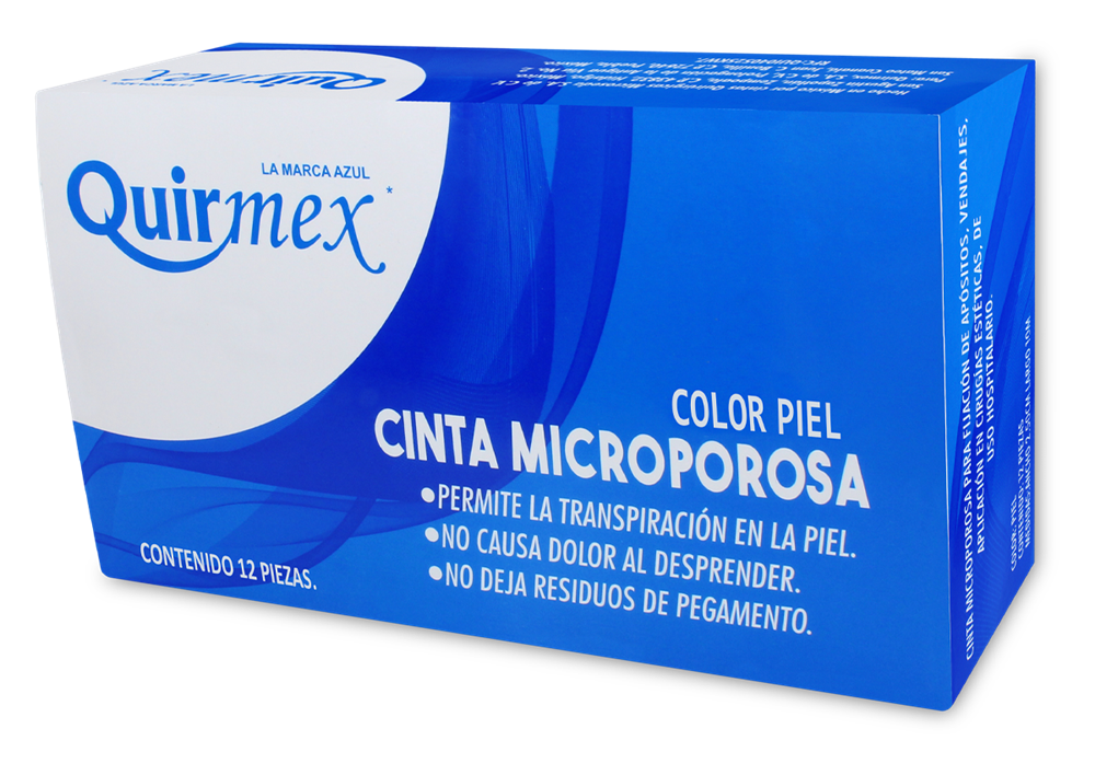 CINTA MICROPOR PIEL 12 PZAS 2.5CMx10M
