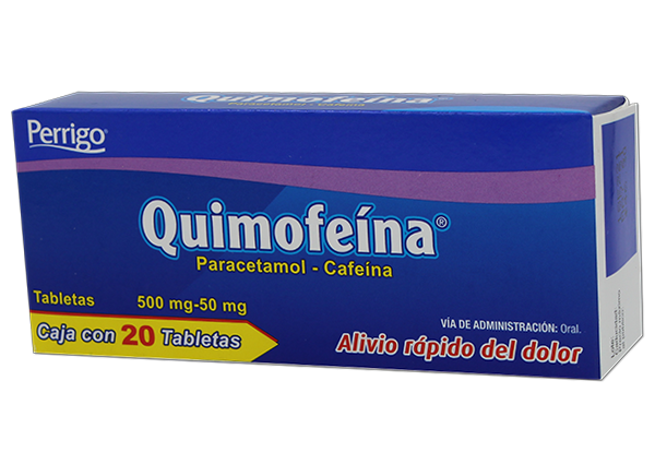 QUIMOFEINA 20 TAB 500/50 MG