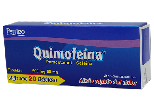 QUIMOFEINA 20 TAB 500/50 MG