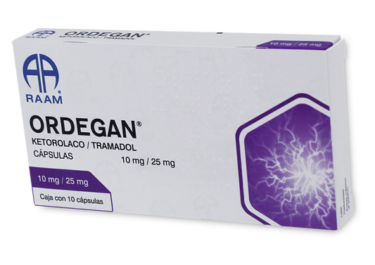ORDEGAN 10 CAPS 25/10 MG