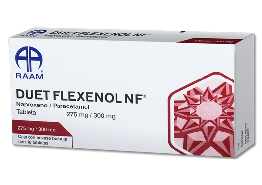 DUET FLEXENOL NF 16 TAB 275/300 MG