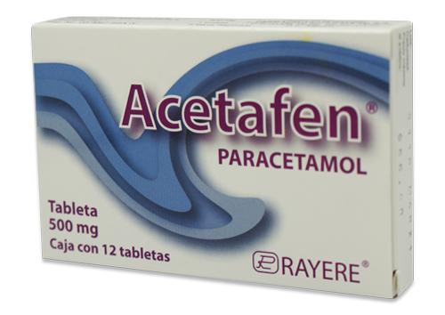 ACETAFEN 12 TAB 500 MG