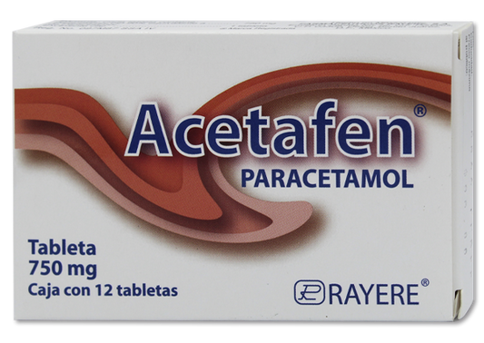 ACETAFEN 12 TAB 750 MG