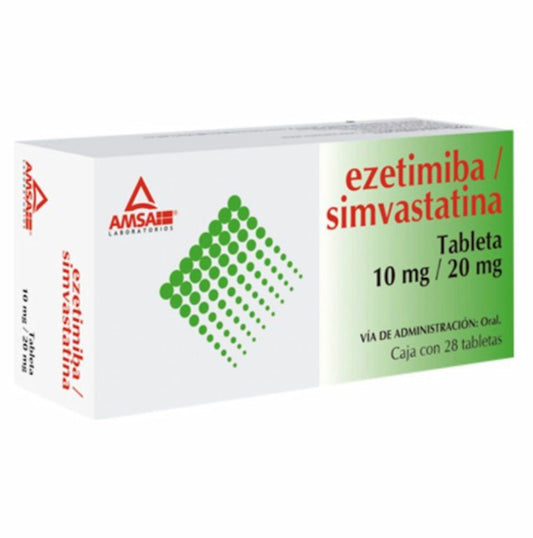 SIMVASTATINA EZETIMIBA 28 TAB 10MG/20 MG