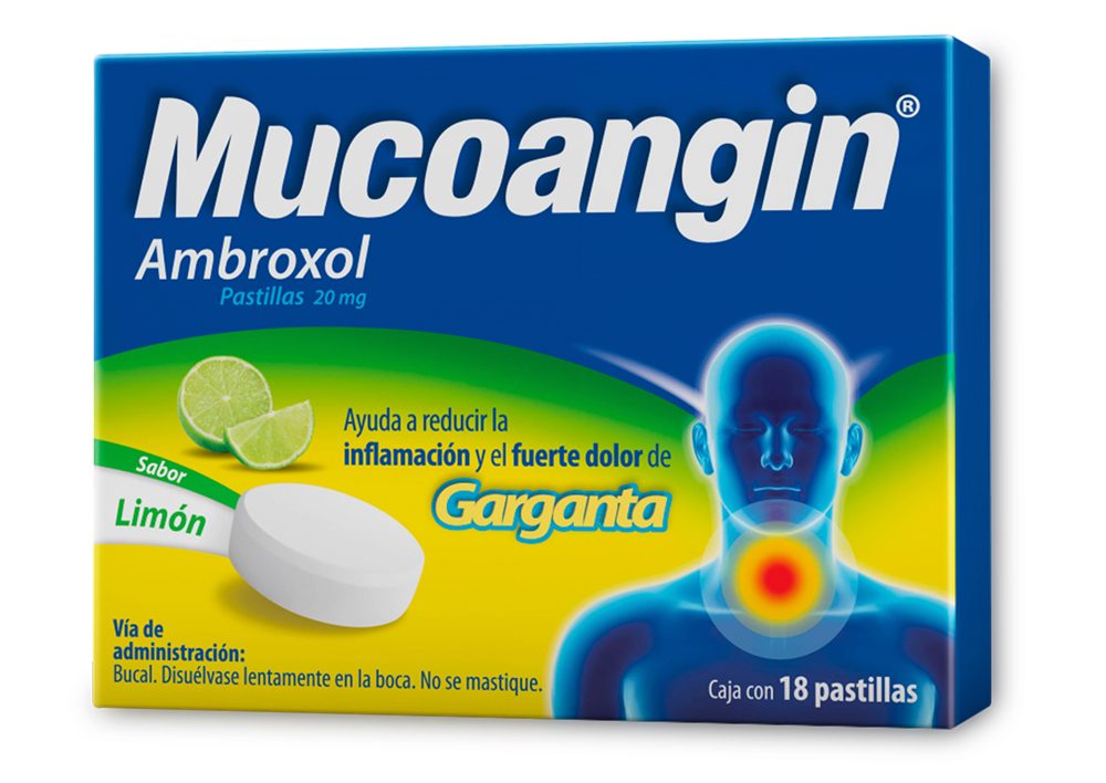 MUCOANGIN 18 PASTILLAS LIMON 20 MG