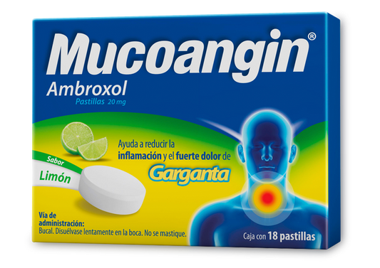 MUCOANGIN 18 PASTILLAS LIMON 20 MG