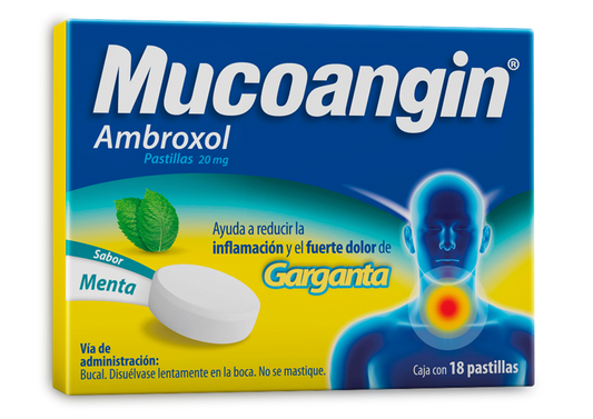 MUCOANGIN 18 PASTILLAS MENTA 20 MG