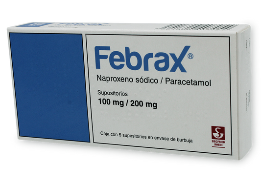 FEBRAX SUPOSITORIOS 1CJA C/5 100/200 MG