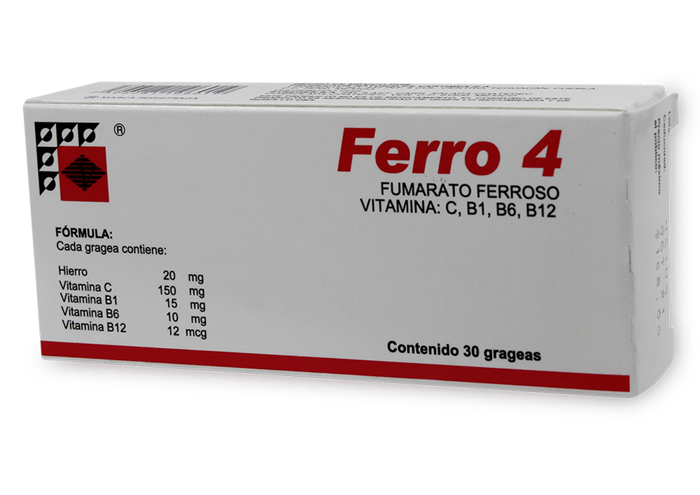 FERRO-4 30 GRAG 300/150/50/10 MG