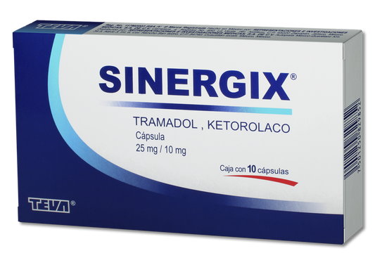 SINERGIX 10 CAP 10 MG / 25 MG