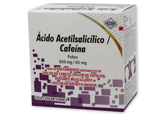 ACI ACETIL/ CAFEINA 10 SOB 850/65 MG