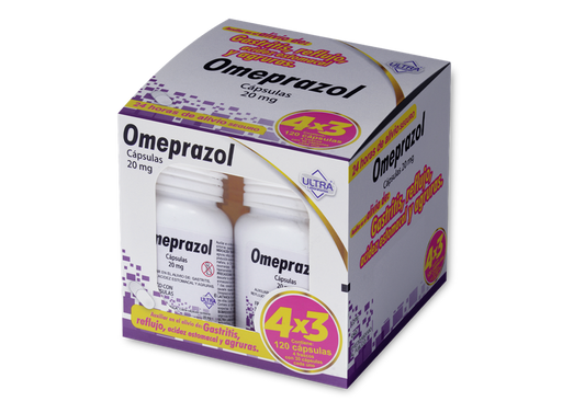 OMEPRAZOL 4 FCO 30 CAP 20 MG