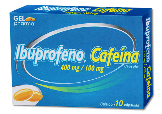 IBUPRO-CAFE 10 CAPS 400 MG/100 MG